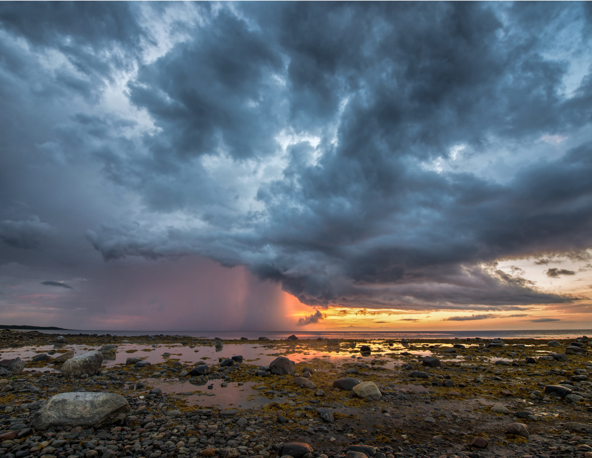 Image of a storm on the horizon with a sunset representing the pain depression harbors before reaching out for depression treatment in richmond, va through online therapy and counseling. 23103